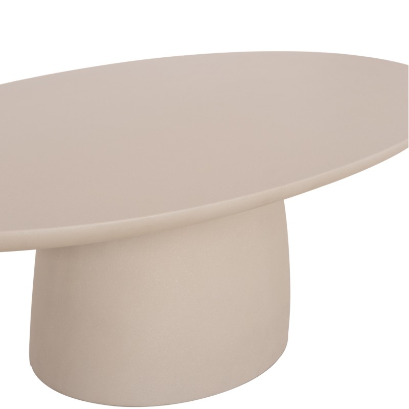 ΤΡΑΠΕΖΙ ΣΑΛΟΝΙΟΥ FIBER CEMENT ΟΒΑΛ BRECCAN HM6594.02 ΜΠΕΖ 130x70x42Υεκ