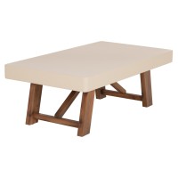 ΤΡΑΠΕΖΙ ΜΕΣΗΣ FIBER CEMENT & ΞΥΛΟ ΑΚΑΚΙΑΣ MAEVE HM6595.02 ΜΠΕΖ  130x70x46Υεκ.