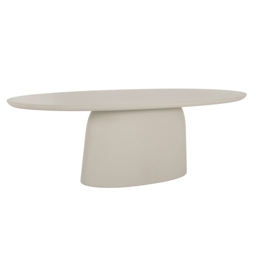 ΤΡΑΠΕΖΙ ΤΡΑΠΕΖΑΡΙΑΣ FIBER CEMENT ΟΒΑΛ BRECCAN HM6576.02 ΜΠΕΖ 200x100x75Υεκ.