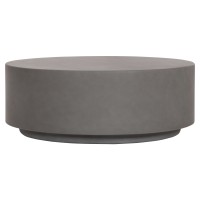 ΤΡΑΠΕΖΙ ΜΕΣΗΣ FIBER CEMENT ΣΤΡΟΓΓΥΛΟ KYOKO HM6579.01 ΓΚΡΙ Φ90x30Υεκ.