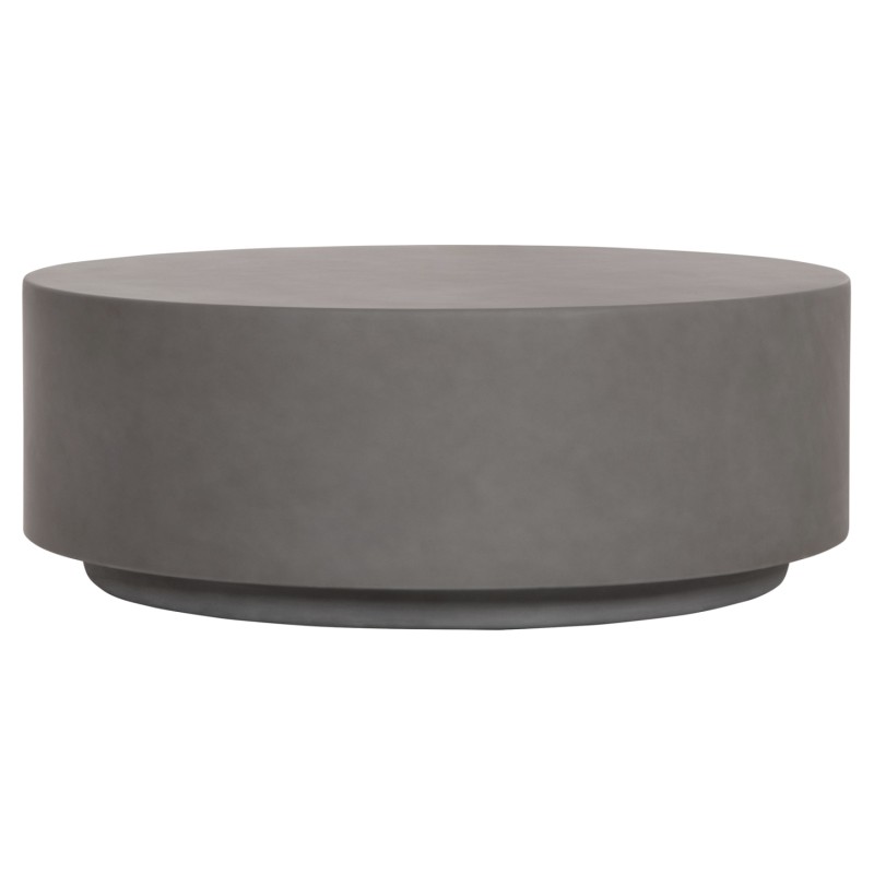 ΤΡΑΠΕΖΙ ΜΕΣΗΣ FIBER CEMENT ΣΤΡΟΓΓΥΛΟ KYOKO HM6579.01 ΓΚΡΙ Φ90x30Υεκ.