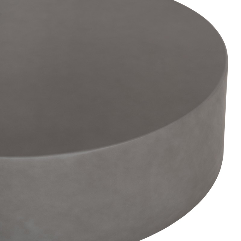 ΤΡΑΠΕΖΙ ΜΕΣΗΣ FIBER CEMENT ΣΤΡΟΓΓΥΛΟ KYOKO HM6579.01 ΓΚΡΙ Φ90x30Υεκ.