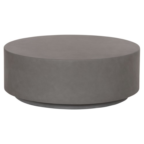 ΤΡΑΠΕΖΙ ΜΕΣΗΣ FIBER CEMENT ΣΤΡΟΓΓΥΛΟ KYOKO HM6579.01 ΓΚΡΙ Φ90x30Υεκ.
