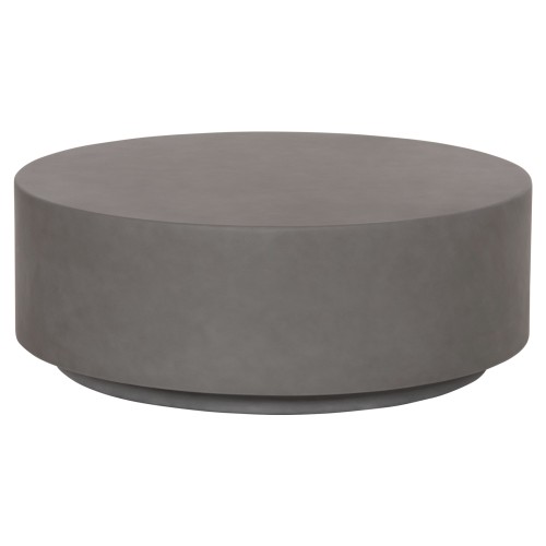 ΤΡΑΠΕΖΙ ΜΕΣΗΣ FIBER CEMENT ΣΤΡΟΓΓΥΛΟ KYOKO HM6579.01 ΓΚΡΙ Φ90x30Υεκ.