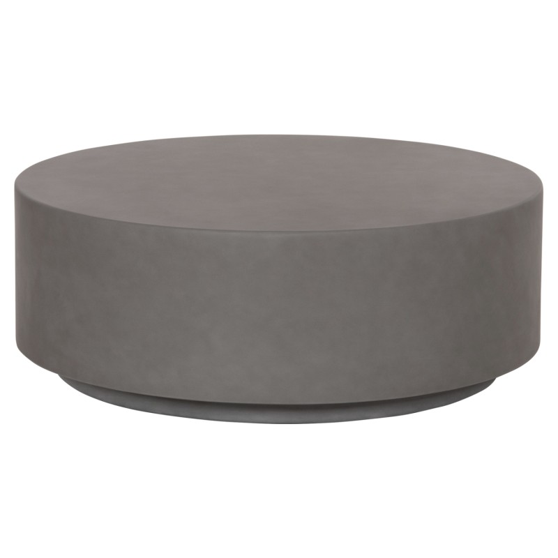 ΤΡΑΠΕΖΙ ΜΕΣΗΣ FIBER CEMENT ΣΤΡΟΓΓΥΛΟ KYOKO HM6579.01 ΓΚΡΙ Φ90x30Υεκ.