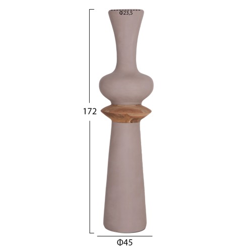 ΔΙΑΚΟΣΜΗΤΙΚΟ ΒΑΖΟ ΔΑΠΕΔΟΥ NEBULA HM4660.05L FIBER CEMENT TAUPE--ΞΥΛΟ ΤΕΑΚ Φ45x172Υεκ