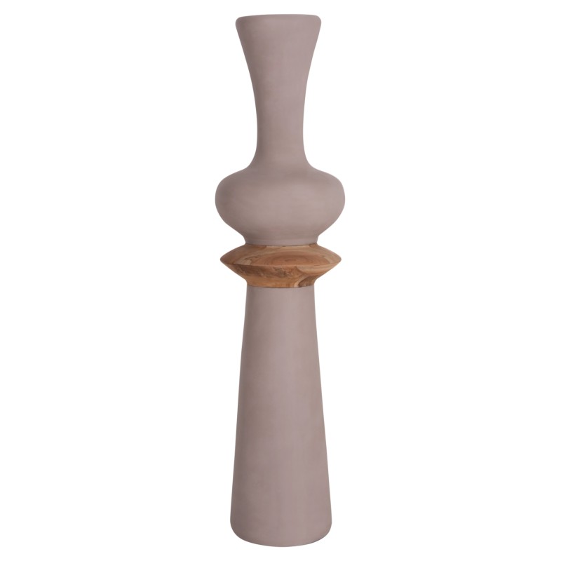 ΔΙΑΚΟΣΜΗΤΙΚΟ ΒΑΖΟ ΔΑΠΕΔΟΥ NEBULA HM4660.05L FIBER CEMENT TAUPE--ΞΥΛΟ ΤΕΑΚ Φ45x172Υεκ