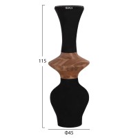 ΔΙΑΚΟΣΜΗΤΙΚΟ ΒΑΖΟ ΔΑΠΕΔΟΥ NEBULA HM4660.01S FIBER CEMENT ΜΑΥΡΟ--ΞΥΛΟ ΤΕΑΚ Φ45x115Υεκ