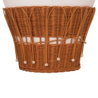ΤΡΑΠΕΖΙ ΣΑΛΟΝΙΟΥ PERRAL HM18164.02L FIBER CEMENT ΛΕΥΚΟ-ΦΥΣΙΚΟ RATTAN--Φ55x45Υεκ