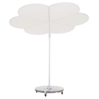 ΟΜΠΡΕΛΑ ΜΕ ΒΑΣΗ ΣΕΙΡΑ CANNOPY (flower) HM21286.02 ΑΛΟΥΜΙΝΙΟ-ΓΡΑΝΙΤΗΣ-ΛΕΥΚΟ 2,38x2,2μ