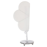 ΟΜΠΡΕΛΑ ΜΕ ΒΑΣΗ ΣΕΙΡΑ CANNOPY (flower) HM21286.02 ΑΛΟΥΜΙΝΙΟ-ΓΡΑΝΙΤΗΣ-ΛΕΥΚΟ 2,38x2,2μ