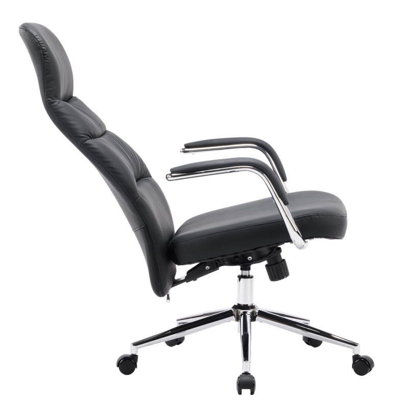 ΚΑΡΕΚΛΑ ΓΡΑΦΕΙΟΥ TEETER HM18355.01 ΜΑΥΡΟ PU ΔΕΡΜΑ--ΒΑΣΗ ΧΡΩΜΙΟΥ 67x66x121Υεκ