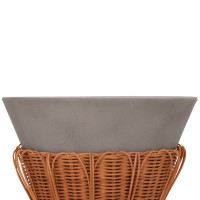 ΤΡΑΠΕΖΙ ΒΟΗΘΗΤΙΚΟ PERRAL HM18164.03S FIBER CEMENT ΓΚΡΙ-ΦΥΣΙΚΟ RATTAN--Φ42x36Υεκ