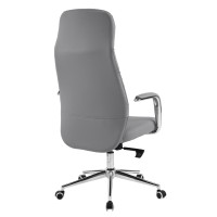 ΚΑΡΕΚΛΑ ΓΡΑΦΕΙΟΥ TEETER HM18355.10 ΓΚΡΙ PU ΔΕΡΜΑ--ΒΑΣΗ ΧΡΩΜΙΟΥ 67x66x121Υεκ