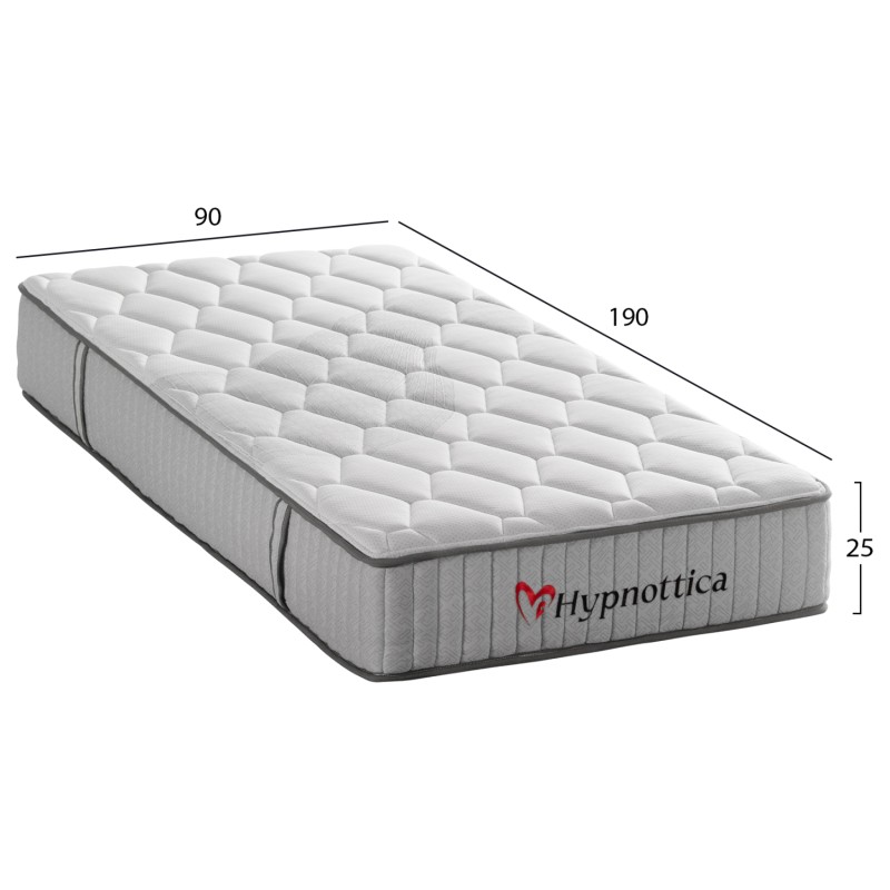 ΣΤΡΩΜΑ ΜΟΝΟ HYPNOTTICA HM748.01 POCKET SPRINGS--ΛΕΥΚΟ (ROLL-PACKING) 90x190x25Υεκ.