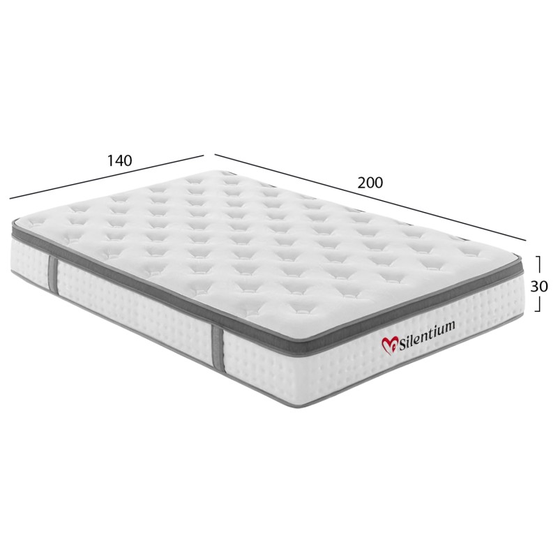 ΣΤΡΩΜΑ ΔΙΠΛΟ SILENTIUM HM749.04 POCKET SPRINGS--ΛΕΥΚΟ 140x200x30Υεκ.