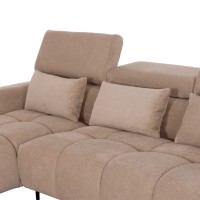 ΚΑΝΑΠΕΣ ΑΡΙΣΤΕΡΗ ΓΩΝΙΑ DIVYA HM3267.11L ΜΠΕΖ ΥΦΑΣΜΑ 260x100-174x104Υεκ.