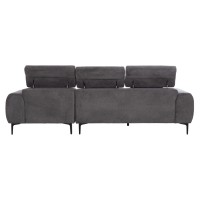 ΚΑΝΑΠΕΣ ΔΕΞΙΑ ΓΩΝΙΑ DIVYA HM3267.12R ΓΚΡΙ ΥΦΑΣΜΑ 260x100-174x104Υεκ.