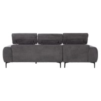 ΚΑΝΑΠΕΣ ΑΡΙΣΤΕΡΗ ΓΩΝΙΑ DIVYA HM3267.12L ΓΚΡΙ ΥΦΑΣΜΑ 260x100-174x104Υεκ.