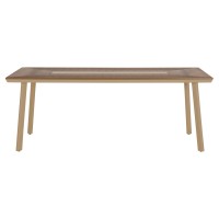 ΤΡΑΠΕΖΙ ΑΛΟΥΜΙΝΙΟΥ TABER HM5131.04 ΚΑΠΟΥΤΣΙΝΟ ΜΕ POLYWOOD TOP 200x100x75Υεκ