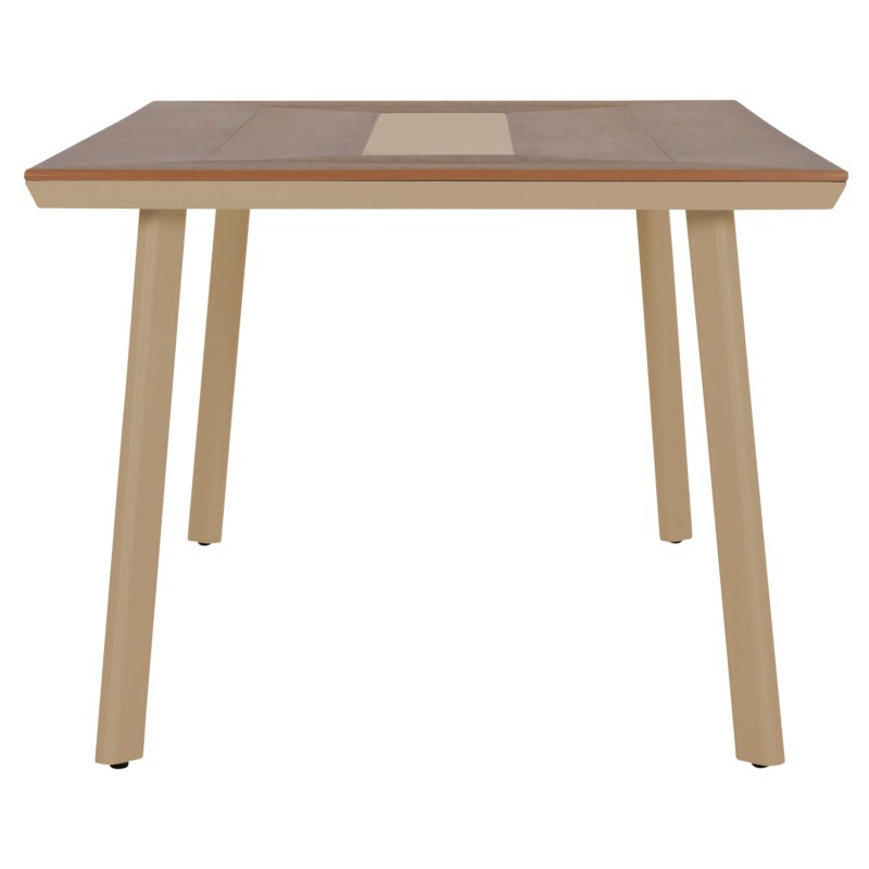 ΤΡΑΠΕΖΙ ΑΛΟΥΜΙΝΙΟΥ TABER HM5131.04 ΚΑΠΟΥΤΣΙΝΟ ΜΕ POLYWOOD TOP 200x100x75Υεκ