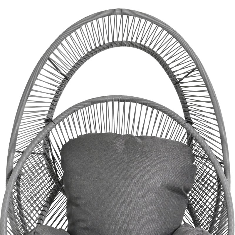 ΠΟΛΥΘΡΟΝΑ-ΦΩΛΙΑ RULER HM6506.01 ΓΚΡΙ ΜΕΤΑΛΛΟ-P.E.RATTAN-ΜΑΞΙΛΑΡΙΑ 90x85x154Υεκ