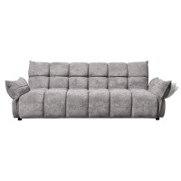 ΚΑΝΑΠΕΣ ΚΡΕΒΑΤΙ MELU HM3314.01 ΓΚΡΙ ΥΦΑΣΜΑ--ΚΑΘΙΣΜΑ POCKET SPRINGS 240-250x90x85Υεκ.