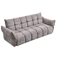 ΚΑΝΑΠΕΣ ΚΡΕΒΑΤΙ MELU HM3314.01 ΓΚΡΙ ΥΦΑΣΜΑ--ΚΑΘΙΣΜΑ POCKET SPRINGS 240-250x90x85Υεκ.
