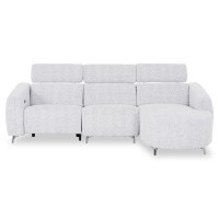 ΚΑΝΑΠΕΣ ΔΕΞΙΑ ΓΩΝΙΑ 3Θ ΜΕ RECLINE VALENTE HM3317.01R ΑΝΟΙΧΤΟ ΓΚΡΙ ΥΦΑΣΜΑ 275x160x104Yεκ