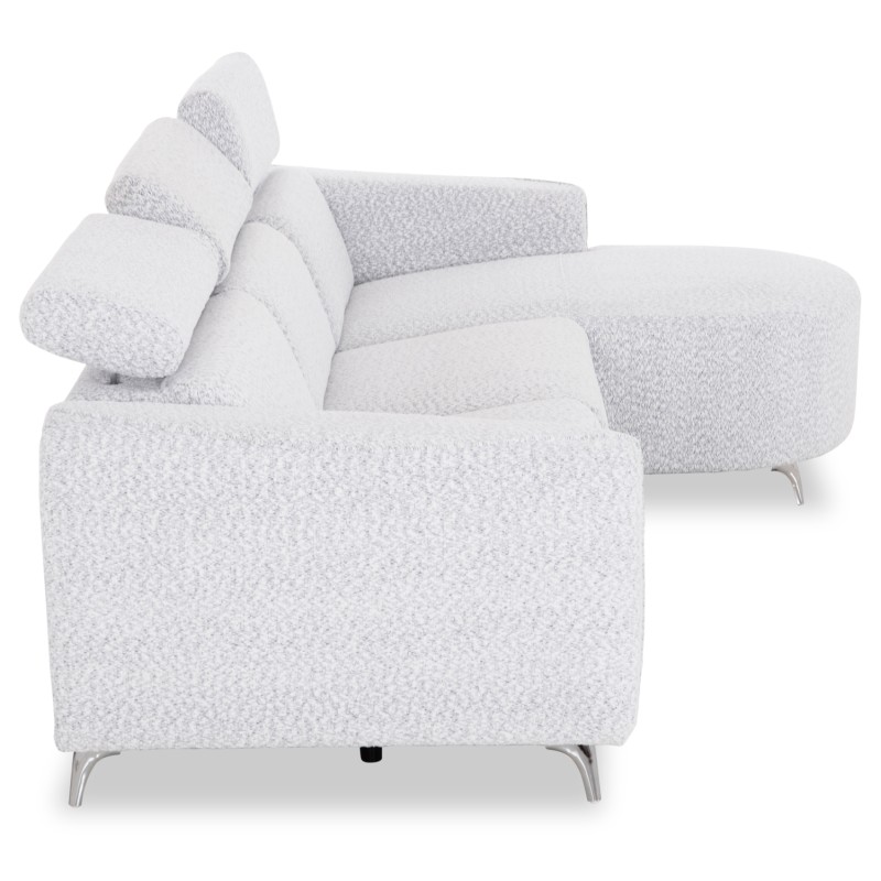 ΚΑΝΑΠΕΣ ΔΕΞΙΑ ΓΩΝΙΑ 3Θ ΜΕ RECLINE VALENTE HM3317.01R ΑΝΟΙΧΤΟ ΓΚΡΙ ΥΦΑΣΜΑ 275x160x104Yεκ