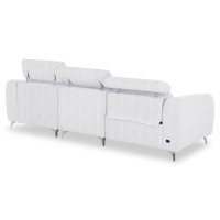 ΚΑΝΑΠΕΣ ΔΕΞΙΑ ΓΩΝΙΑ 3Θ ΜΕ RECLINE VALENTE HM3317.01R ΑΝΟΙΧΤΟ ΓΚΡΙ ΥΦΑΣΜΑ 275x160x104Yεκ