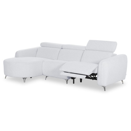 ΚΑΝΑΠΕΣ ΑΡΙΣΤΕΡΗ ΓΩΝΙΑ 3Θ ΜΕ RECLINE VALENTE HM3317.01L ΑΝΟΙΧΤΟ ΓΚΡΙ ΥΦΑΣΜΑ 275x160x104Yεκ