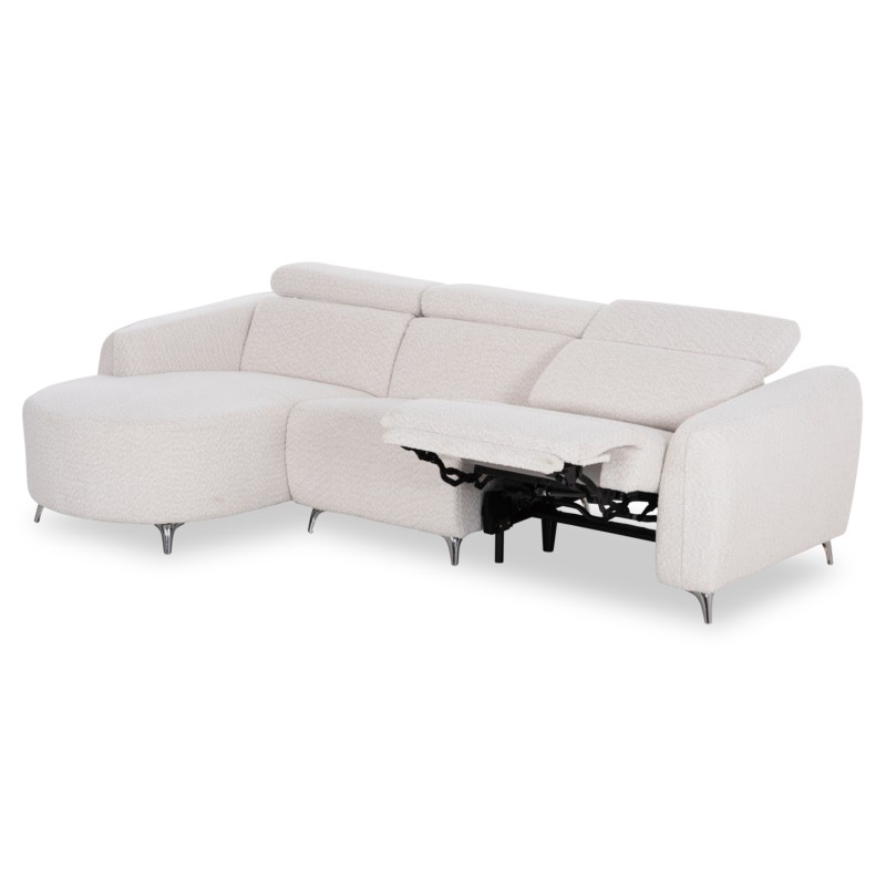 ΚΑΝΑΠΕΣ ΑΡΙΣΤΕΡΗ ΓΩΝΙΑ 3Θ ΜΕ RECLINE VALENTE HM3317.02L ΜΠΕΖ ΥΦΑΣΜΑ 275x160x104Yεκ