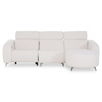 ΚΑΝΑΠΕΣ ΔΕΞΙΑ ΓΩΝΙΑ 3Θ ΜΕ RECLINE VALENTE HM3317.02R ΜΠΕΖ ΥΦΑΣΜΑ 275x160x104Yεκ