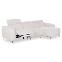 ΚΑΝΑΠΕΣ ΔΕΞΙΑ ΓΩΝΙΑ 3Θ ΜΕ RECLINE VALENTE HM3317.02R ΜΠΕΖ ΥΦΑΣΜΑ 275x160x104Yεκ