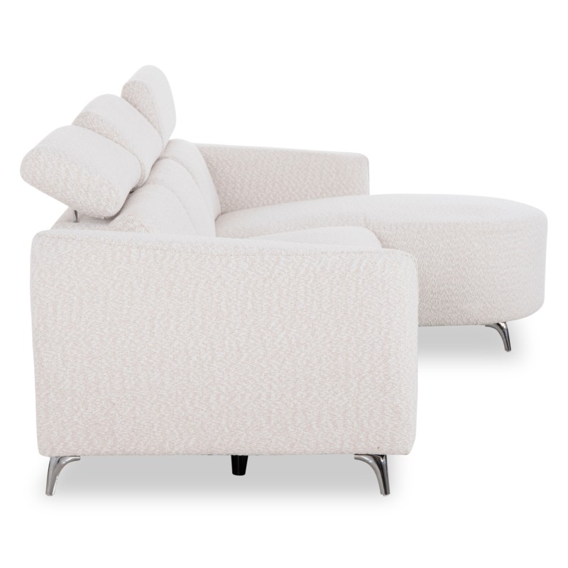 ΚΑΝΑΠΕΣ ΔΕΞΙΑ ΓΩΝΙΑ 3Θ ΜΕ RECLINE VALENTE HM3317.02R ΜΠΕΖ ΥΦΑΣΜΑ 275x160x104Yεκ