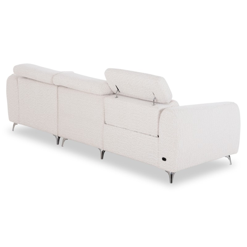 ΚΑΝΑΠΕΣ ΔΕΞΙΑ ΓΩΝΙΑ 3Θ ΜΕ RECLINE VALENTE HM3317.02R ΜΠΕΖ ΥΦΑΣΜΑ 275x160x104Yεκ