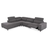 ΚΑΝΑΠΕΣ ΑΡΙΣΤΕΡΗ ΓΩΝΙΑ 5Θ ΜΕ RECLINE LUNARIS HM3316.01L ΓΚΡΙ ΥΦΑΣΜΑ 307x267x94Yεκ