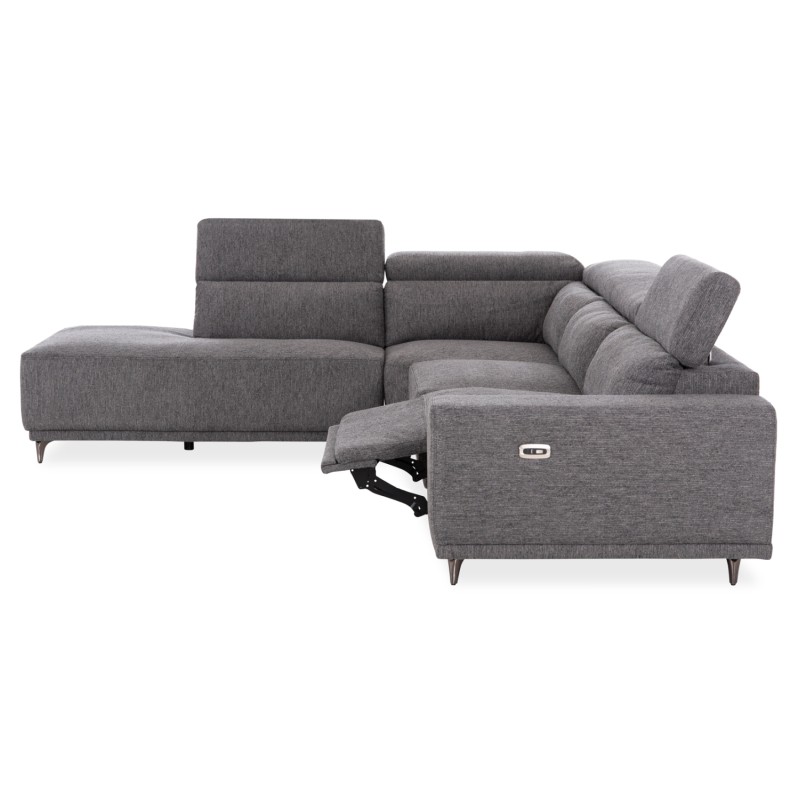 ΚΑΝΑΠΕΣ ΑΡΙΣΤΕΡΗ ΓΩΝΙΑ 5Θ ΜΕ RECLINE LUNARIS HM3316.01L ΓΚΡΙ ΥΦΑΣΜΑ 307x267x94Yεκ