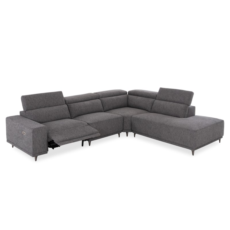 ΚΑΝΑΠΕΣ ΔΕΞΙΑ ΓΩΝΙΑ 5Θ ΜΕ RECLINE LUNARIS HM3316.01R ΓΚΡΙ ΥΦΑΣΜΑ 307x267x94Yεκ