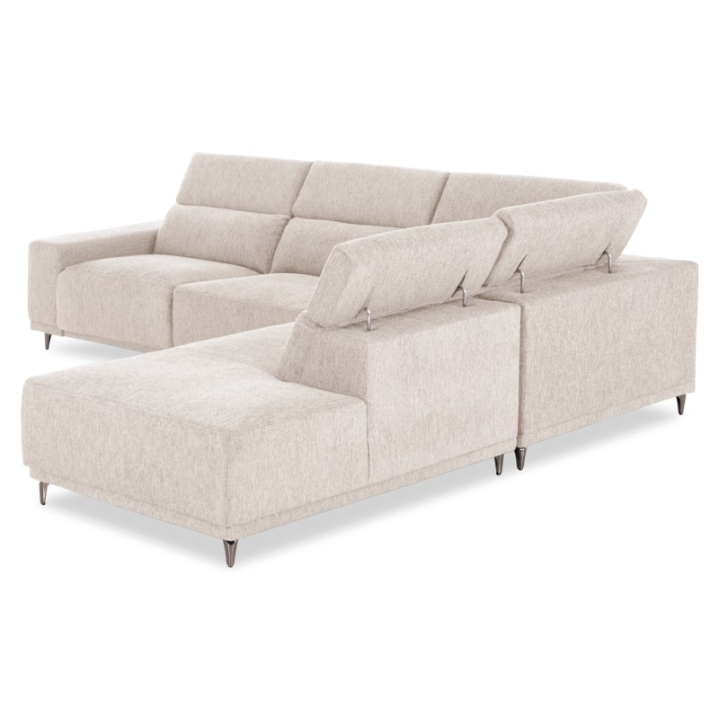 ΚΑΝΑΠΕΣ ΔΕΞΙΑ ΓΩΝΙΑ 5Θ ΜΕ RECLINE LUNARIS HM3316.02R ΕΚΡΟΥ ΥΦΑΣΜΑ 307x267x94Yεκ
