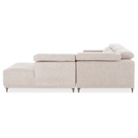 ΚΑΝΑΠΕΣ ΔΕΞΙΑ ΓΩΝΙΑ 5Θ ΜΕ RECLINE LUNARIS HM3316.02R ΕΚΡΟΥ ΥΦΑΣΜΑ 307x267x94Yεκ