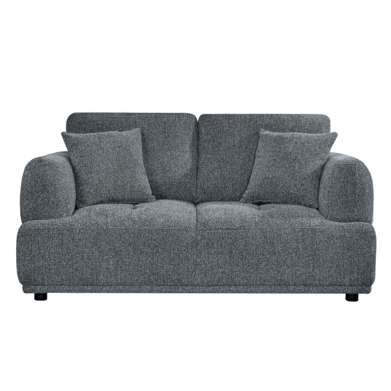 ΚΑΝΑΠΕΣ 2-ΘΕΣΙΟΣ STRUCTO HM3330.01 ΓΚΡΙ ΥΦΑΣΜΑ 168x94x88Υεκ.