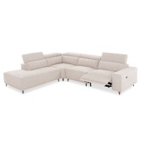 ΚΑΝΑΠΕΣ ΑΡΙΣΤΕΡΗ ΓΩΝΙΑ 5Θ ΜΕ RECLINE LUNARIS HM3316.02L ΕΚΡΟΥ ΥΦΑΣΜΑ 307x267x94Yεκ