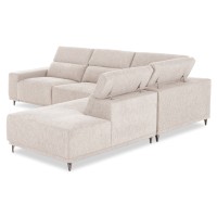 ΚΑΝΑΠΕΣ ΑΡΙΣΤΕΡΗ ΓΩΝΙΑ 5Θ ΜΕ RECLINE LUNARIS HM3316.02L ΕΚΡΟΥ ΥΦΑΣΜΑ 307x267x94Yεκ