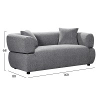 ΚΑΝΑΠΕΣ 2-ΘΕΣΙΟΣ ARCTIS HM3328.01 ΓΚΡΙ ΥΦΑΣΜΑ 169x88x88Υεκ.