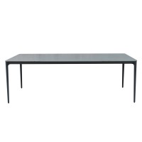 ΤΡΑΠΕΖΙ ΤΡΑΠΕΖΑΡΙΑΣ STAD HM6557.01 ΓΚΡΙ ΑΛΟΥΜΙΝΙΟ & SINTERED STONE TOP 180x90x74Υεκ