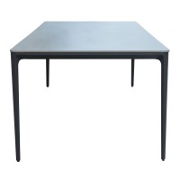 ΤΡΑΠΕΖΙ ΤΡΑΠΕΖΑΡΙΑΣ STAD HM6557.01 ΓΚΡΙ ΑΛΟΥΜΙΝΙΟ & SINTERED STONE TOP 180x90x74Υεκ