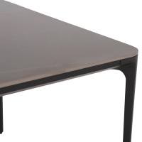 ΤΡΑΠΕΖΙ ΤΡΑΠΕΖΑΡΙΑΣ STAD HM6557.01 ΓΚΡΙ ΑΛΟΥΜΙΝΙΟ & SINTERED STONE TOP 180x90x74Υεκ