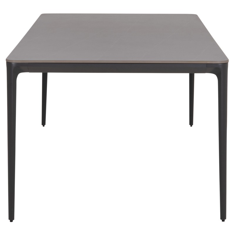ΤΡΑΠΕΖΙ ΤΡΑΠΕΖΑΡΙΑΣ STAD HM6558.01 ΓΚΡΙ ΑΛΟΥΜΙΝΙΟ & SINTERED STONE TOP 220x100x74Υεκ